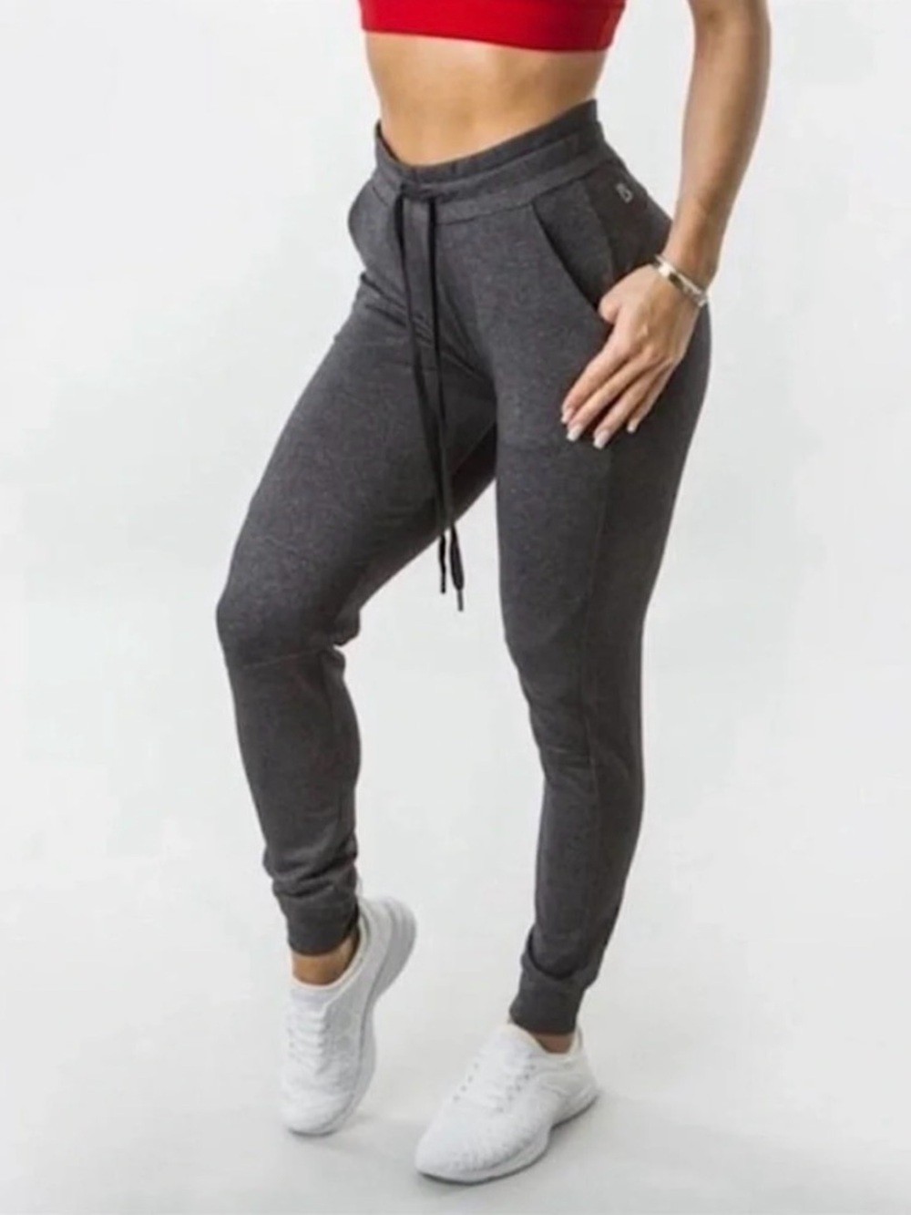 Buffbunny Jasmine Joggers - dark heathered charcoal gray - small
